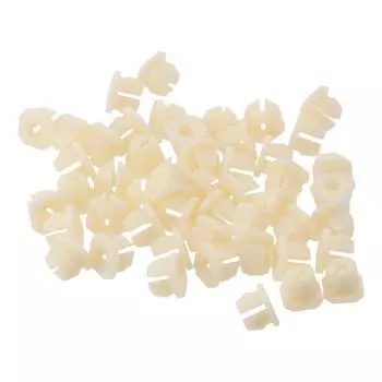 50 шт. автомобильных аксессуаров, белый кронштейн, зажим 3347347, нейлоновая гайка для номерного знака бампера 3919773, зажим для автомобиля