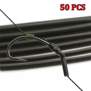 50 шт. аксессуары для ловли карпа, материал, рукава с защитой от запутывания, выравнивающая трубка для фидера, снасть для ловли карпа, волосы, снасти Ronnie Rig