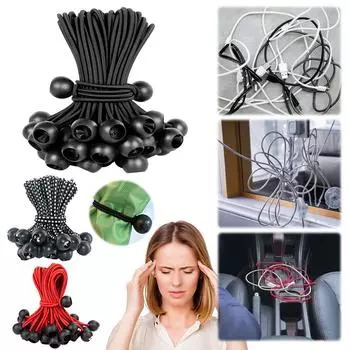 50 шт. багажные ремни, стяжки для палаток, брезентовые навесы, банджи-мячи, аксессуары для кемпинговых палаток 50pcs разноцветный