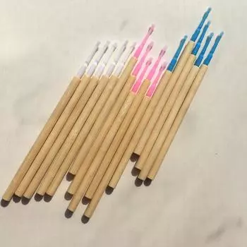 50 шт. бамбуковая палочка, экологически чистая микрокисть, аппликатор для наращивания ресниц, подтяжка ресниц, палочки для химической завивки, инструменты для макияжа, мини-кисть синий