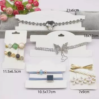 50 шт. белая/черная/крафт-бумага серия заколок для волос ожерелье упаковочная карточка 50CARD