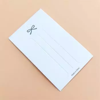 50 шт., белая шпилька, брелок для волос, упаковка для волос, картонная заколка для волос