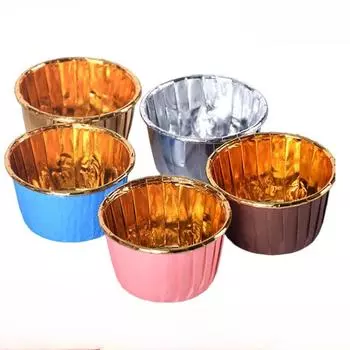 50 шт., большая чашка с оправой, утолщенный золотой и серебряный бумажный стаканчик для торта, чашка с моросящим дождем, инструменты для выпечки кексов, термостойкая маслостойкая чашка для кексов белый