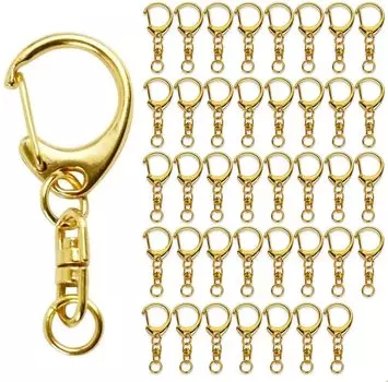 50 шт. Брелок для ключей, фурнитура для ключей, детали из смолы Nasukan, детали для брелока, вращающийся крючок с круглым кольцом для прыжка, аксессуары One Touch, брелок