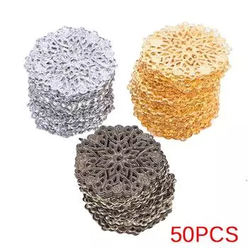 Аксессуар для изготовления ювелирных изделий, цвет: серебро, золото, бронза 50 шт белый