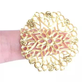 50 шт. бронзовые филигранные цветочные соединители для рукоделия, аксессуары для изготовления ювелирных изделий золотой