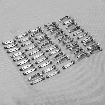 50 шт., брошь, ремесла, задняя планка, булавки, ювелирные изделия, серебряный цвет, сделай сам