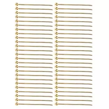 50 шт., булавки с шаровой головкой, ювелирные изделия, кулон, сделай сам, ремесло, изготовление деталей из бисера, аксессуары, принадлежности Gold 20mm