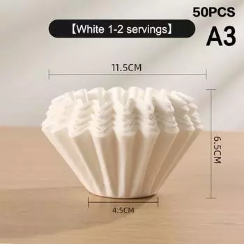 50 шт. Бумага для кофейных фильтров Целлюлоза Дрип-тип Бумажные формочки для кексов Бумага для заваривания чая Аксессуары Инструмент Кухонные инструменты