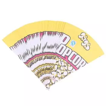 50 шт. бумажные пакеты для попкорна треугольной конической формы для упаковки попкорна