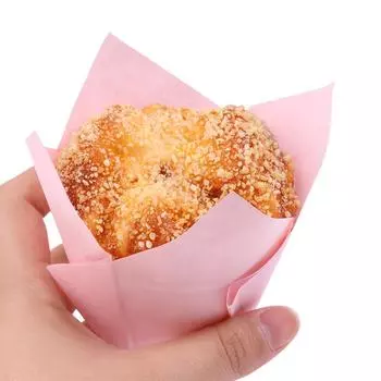 50 шт. бумажные стаканчики, кексы-тюльпаны, бумажные стаканчики, инструменты для приготовления выпечки, аксессуары белый