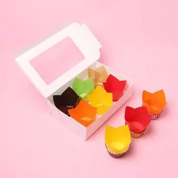 50 шт. бумажные стаканчики, кексы-тюльпаны, бумажные стаканчики, инструменты для приготовления выпечки, аксессуары хаки