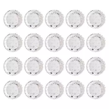 50 шт. бумажных полосок пентаграмм одноразовый поднос любая вечеринка или мероприятие безопасный и экологически чистый большое количество серебряный