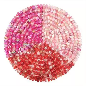 50 шт. бусины из смоляного материала с большим отверстием, розовая серия, бусины для рукоделия, браслет, ожерелье, серьги, брелок, цепочка для ног, цепочка для телефона 50pcs