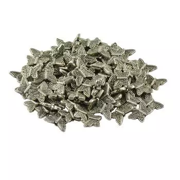 50 шт. бусины-разделители «сделай сам», бабочка, свободная фурнитура, тибетское серебро 14 x 9 mm