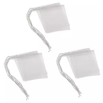 50 шт. чайных пакетиков на шнурке, белый натуральный материал, кофейный фильтр-мешок для рассыпного чая 7x9cm