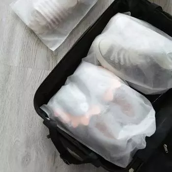 50 шт. чехлы для хранения обуви супер мягкие водонепроницаемые нетканые мешочки для хранения обуви упаковочные органайзеры для дома M