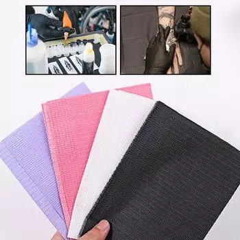 50 шт. чехлы для тату-столов, чистые подкладки, одноразовые стоматологические нагрудники, простыни, салфетки, гигиенические подкладки, персональные водонепроницаемые нагрудники для татуировок чёрный