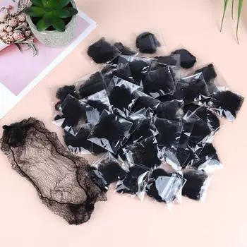 50 шт., черная эластичная сетка для волос, невидимая сетка для волос, сетчатая сетка для волос в виде булочки