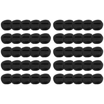 50 шт. черная пластиковая крышка угольной щетки с прорезным разъемом, запасные части для электроинструмента молотковой шлифовальной машины