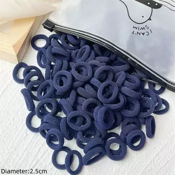 50 шт. Черные эластичные резинки для волос, резинки, колеты, скранчи, пружинки, аксессуары для девочек, женщин, не повреждающие волосы, набор держателей для хвостиков