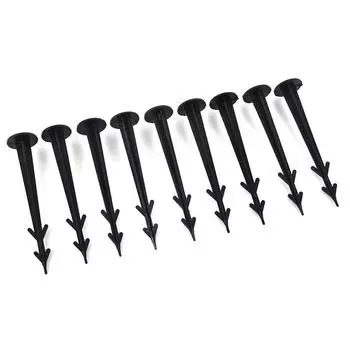 50 шт черные пластиковые садовые колышки с фиксированными колышками для гвоздей и сеткой от насекомых