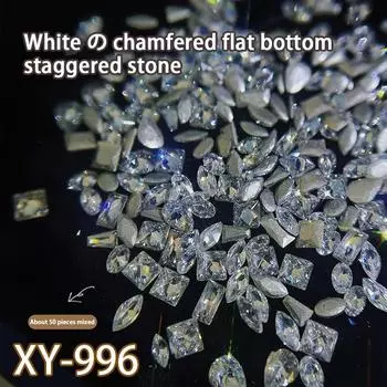 50 шт. Циркон Ноготь Бриллиант Украшение Смешанная Загрузка Стереоскопические Аксессуары для Ногтей Роспись Ногтей Ногтевой Салон Мастера Ногтевого Сервиса as the picture