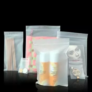 50 шт. CPE матовый самозапечатывающийся мешок, утолщенный 0,16 мм полупрозрачный мешок для одежды, пылезащитный пластиковый уплотнитель на молнии, упаковочный мешок 5x7cm