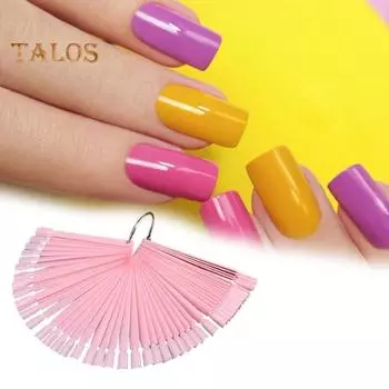 50 шт., цветная карта для ногтей, многоразовая форма ногтей, прозрачный маникюр, сделай сам, советы, инструмент для полировки салона 4