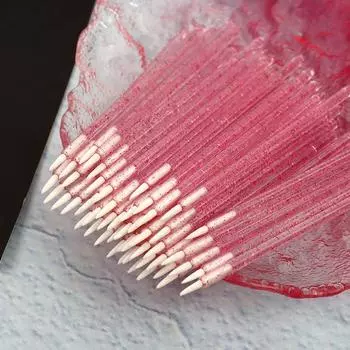 50 шт. цветной стержневой кисти для подводки глаз, нейлоновая шерсть, спящий шелкопряд, карандаш для теней, карандаш для подводки глаз, очень тонкий карандаш для губ, инструмент для макияжа, Wat розовый