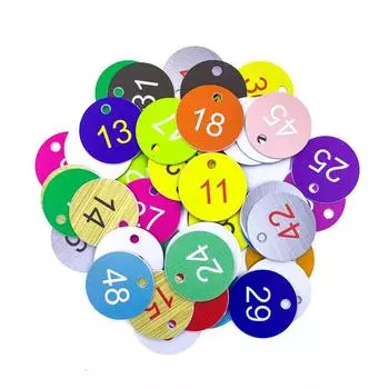 50 шт. цветных круглых номерных бирок, бирки для ульев, маркеры для отслеживания ульев для идентификации и управления Number 1-50
