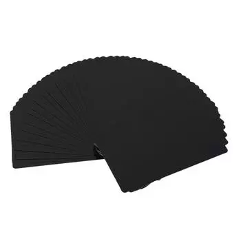 50 шт. цветных металлических визитных карточек из алюминиевого сплава для DIY-карт (черный) К