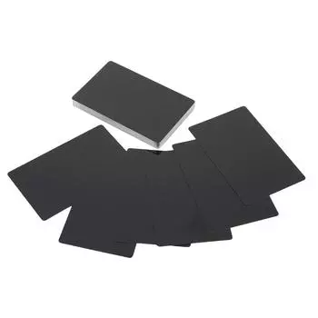 50 шт. цветных металлических визитных карточек из алюминиевого сплава для DIY-карт (черный) К
