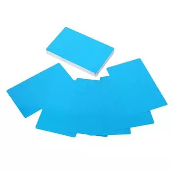 50 шт. цветных металлических визитных карточек из алюминиевого сплава для DIY-карт (синий)