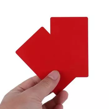 50 шт. цветных металлических визитных карточек из алюминиевого сплава для DIY-карт (красный) К