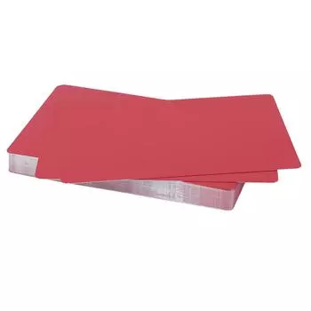 50 шт. цветных металлических визитных карточек из алюминиевого сплава для DIY-карт (красный) К