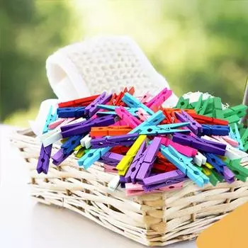 50 шт. деревянные прищепки для фотографий, зажимы для фотографий, прочная ручка, компактный размер, портативный сверхмощный ремесленный художественный рисунок