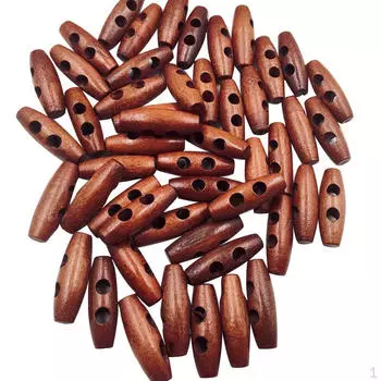 50 шт. деревянные пуговицы оливковой формы с 2 отверстиями для шитья для декора одежды