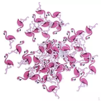 50 шт. деревянные пуговицы ручной работы с рисунком фламинго для шитья для скрапбукинга