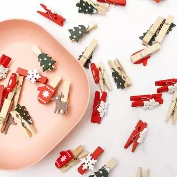 50 шт. деревянные зажимы мини-прищепки маленькие изысканные снежинки дизайн деревянные зажимы для