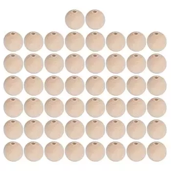 50 шт. деревянных бусин 30 мм, натуральная глянцевая поверхность, тонкая полировка, легкая покраска, широкое применение, деревянные