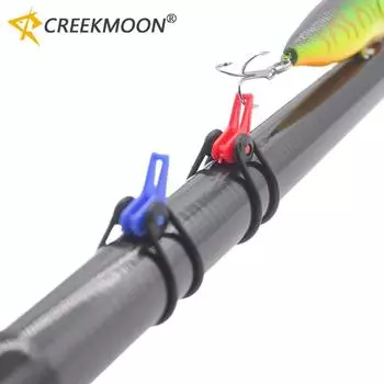 50 шт. держатель для приманки пластиковый рыболовный крючок держатель для приманки безопасный держатель с 2 резиновыми кольцами для удочки удочка рыболовные снасти