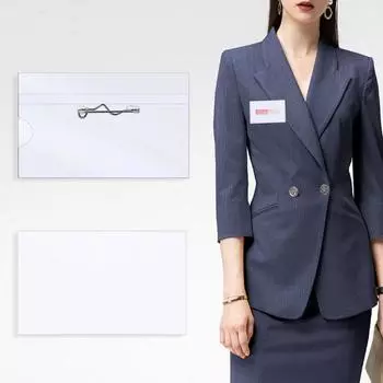 50 шт. держателей для бейджей специальной формы, удобные в использовании, прозрачные пластиковые, надежные, держатели для удостоверений личности чистый