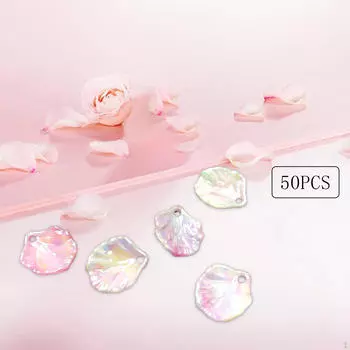 50 шт., детская заколка для волос «сделай сам», лепестки пиона, аксессуар для волос в виде лепестков, милая булавка, имитация цветка розовый