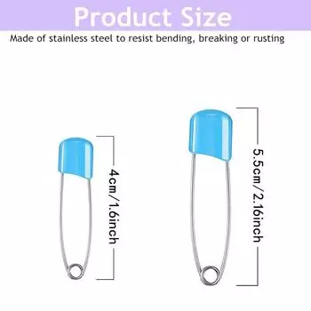 50 шт. Детские английские булавки с пластиковой головкой для подгузников из нержавеющей стали для шитья, маркеры стежков для вязания и квилтинга 4cm