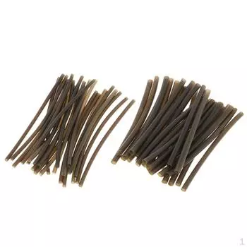 50 шт. диаметр 1 мм + 2 мм термоусадочная трубка для изготовления рыболовных снастей, аксессуары для карпа, ПВХ