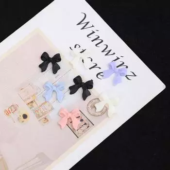 50 шт. DIY Nail Art Матовая Лента Смоляный Маникюр Бантик Маникюр Ногтей Шарм Лето телесный