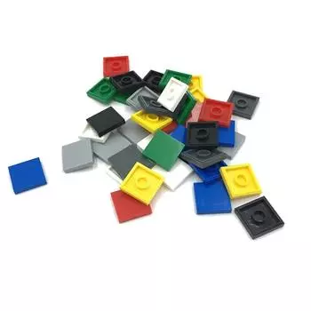 50 шт. DIY строительные блоки 2*2 фигурные кирпичи керамическая плитка 2x2 образовательные творческие MOC кирпичи 3068 гладкие плоские плитки игрушки