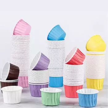 50 шт., домашние кексы, вкладыш для кексов, жиронепроницаемая бумажная обертка для торта, чашка для выпечки фиолетовый