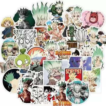 50 шт. Dr.STONE аниме наклейки граффити наклейки водонепроницаемые скейтборд наклейка для ноутбука чемодан багаж DIY машинки украшения игрушки